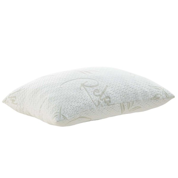Modway 36.5 H x 60.5W x 81 L in. Relax Standard Queen Size Pillow, White MOD-5575-WHI